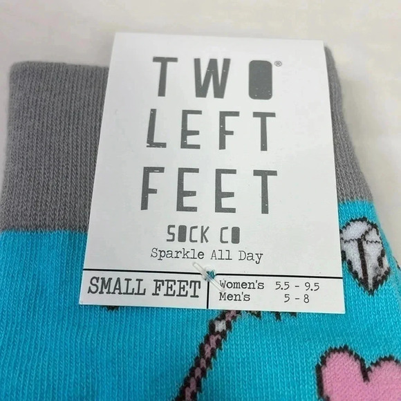 NEW Two Left Feet Small Feet Sparkle All Day Unicorn socks - Picture 2 of 5